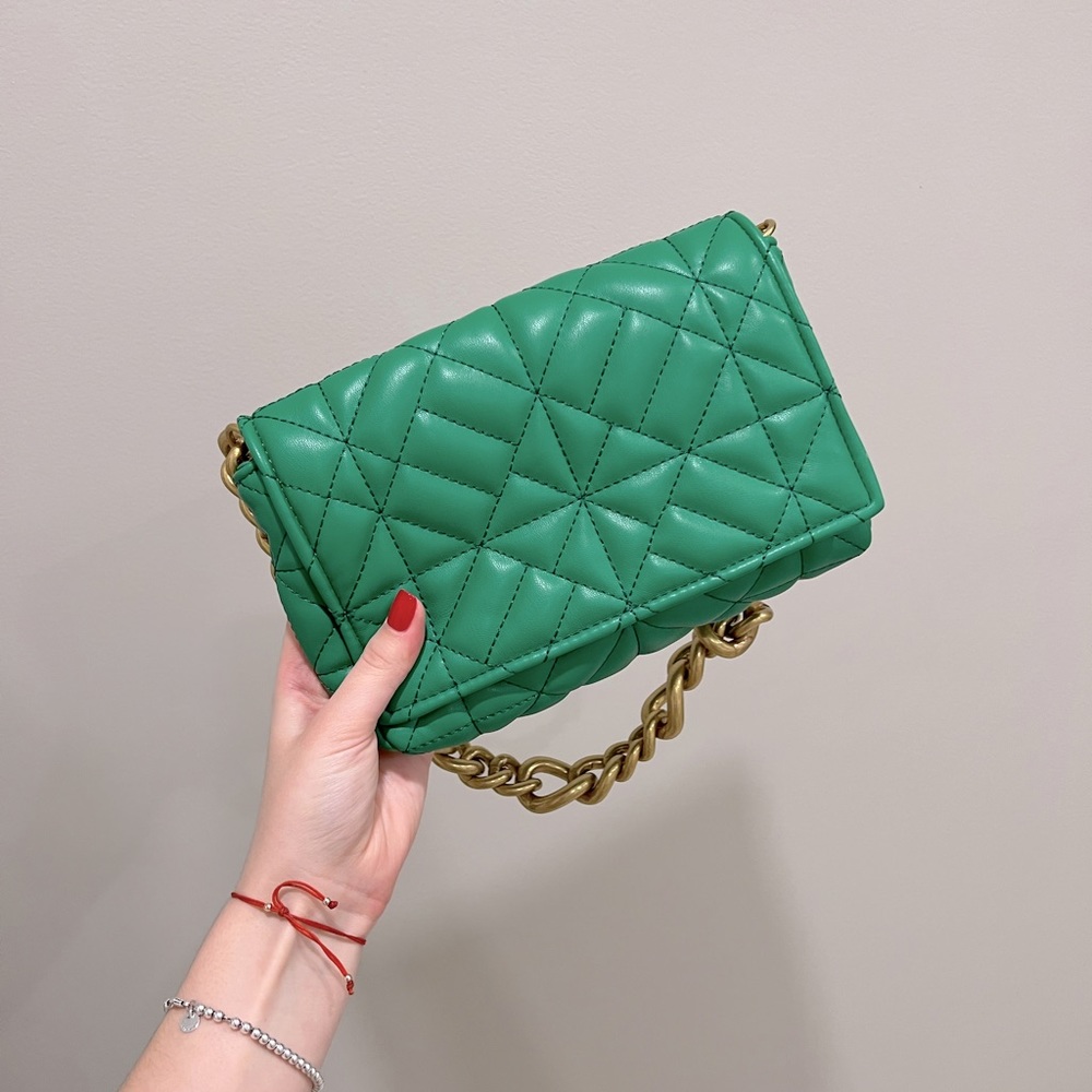ZARA Green Shoulder Bag